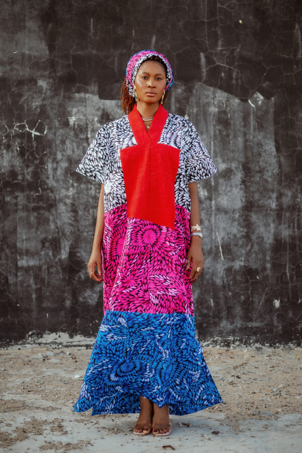 Three-Tone Ankara Boubou - Image 2