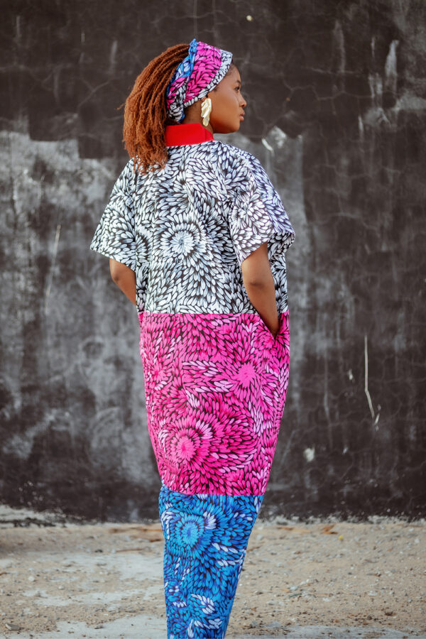 Three-Tone Ankara Boubou - Image 4
